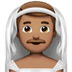 👰🏽‍♂️ man with veil: medium skin tone display on Apple